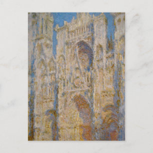 Rouen Cathedral, West Facade, Sunlight by Claude Postcard