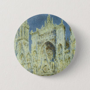 Rouen Cathedral West Facade Sunlight, Claude Monet 6 Cm Round Badge