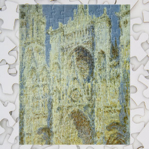 Rouen Cathedral West Facade Sunlight, Claude Monet Jigsaw Puzzle