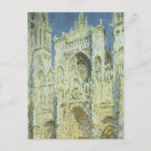 Rouen Cathedral West Facade Sunlight, Claude Monet Postcard
