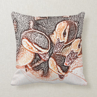 rouen ducklings sketch cute baby duck cushion