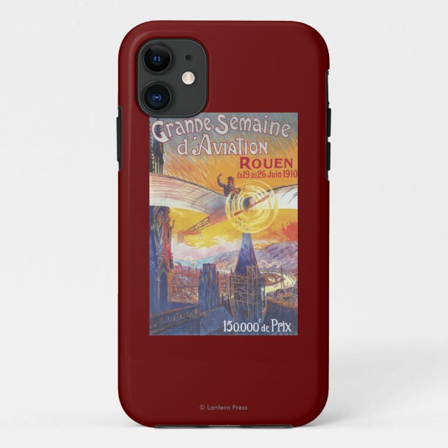 Rouen, France - Pilot and Plane Case-Mate iPhone Case (Back)