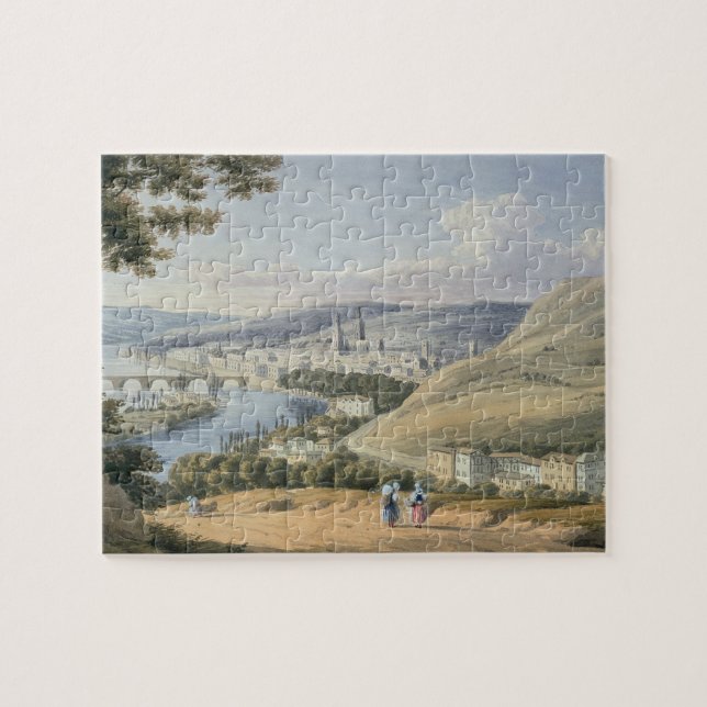 Rouen from Mont Sainte-Catherine (w/c on paper) Jigsaw Puzzle (Horizontal)