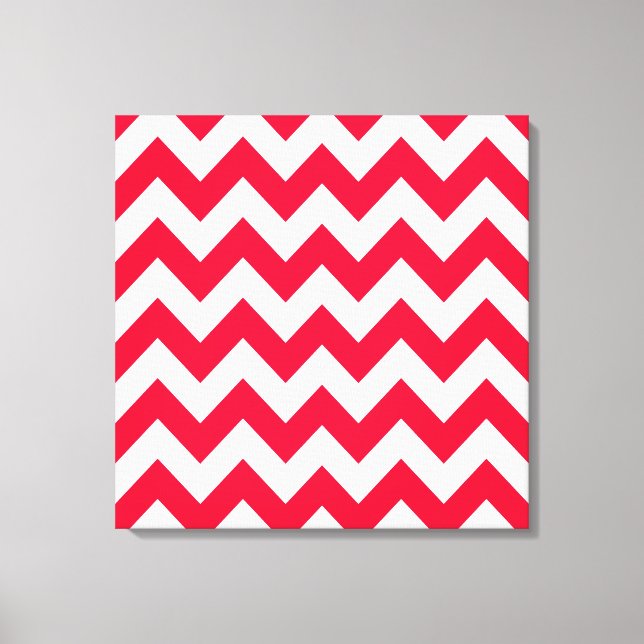 Rouge Bold Chevron at Emporio Moffa Canvas Print (Front)