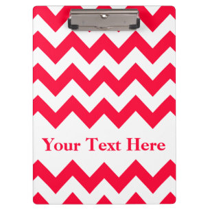 Rouge Bold Chevron with customisable text Clipboard