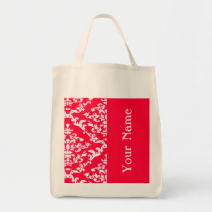 Rouge Bold Damask w/ name @ Emporiomoffa Tote Bag