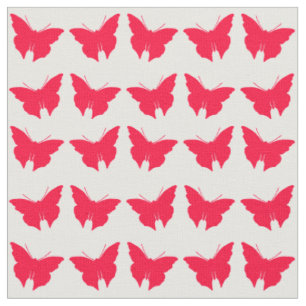Rouge Bold Mod Butterflies Fabric