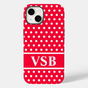 Rouge Red Polka Dots Case-Mate iPhone 14 Case