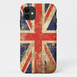 Rough Aged Vintage British Flag iPhone 11 Case