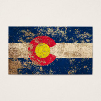 Rough Aged Vintage Colorado Flag