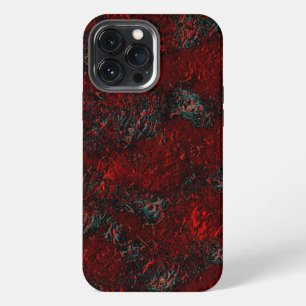 Rough and bumpy red with prominent wrinkles green iPhone 13 pro max case