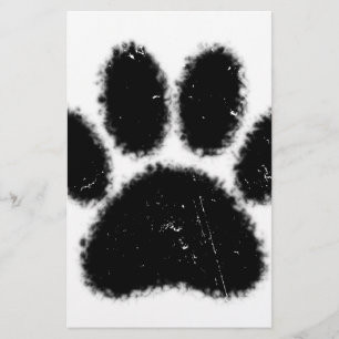 Rough And Distressed Dog Paw Print