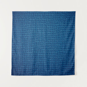 Rough blue leather tapestry