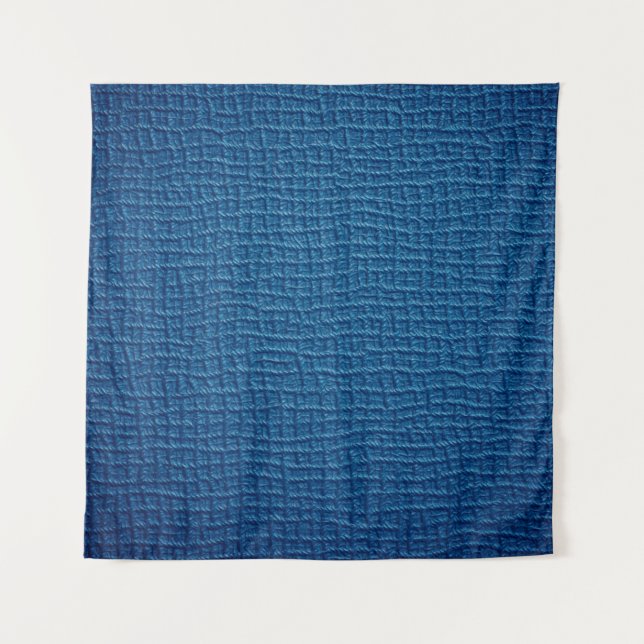 Rough blue leather tapestry (Front)