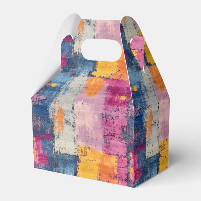 Rough Brushstroke Print  Favour Boxes (Front Side)