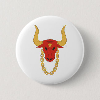 Rough bull | Bull | OX 6 Cm Round Badge