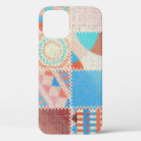 Rough Canvas Patchwork: Textured Vintage Pattern