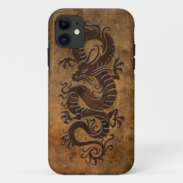 Rough Chinese Dragon Case-Mate iPhone Case (Back)