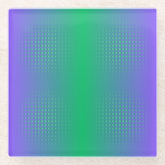 Rough Chrome Gradient Glass Coaster (Front)