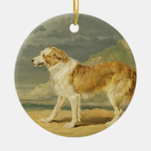 Rough-coated Collie, 1809 (oil on board) Ceramic Tree Decoration