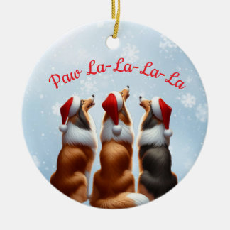 Rough Collie Ceramic Tree Decoration