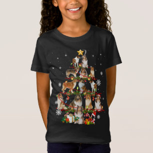 Rough Collie Christmas Tree Lights Sweater Dog Chr