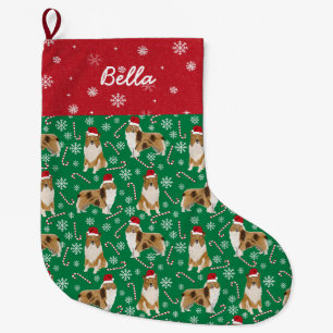 Rough Collie Custom Dog Name Stocking