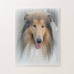 Rough Collie Dog Jigsaw Puzzle