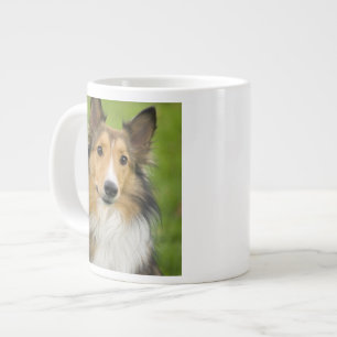 Rough Collie, dog Large Coffee Mug