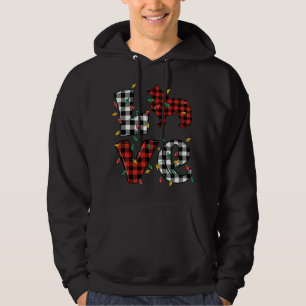 Rough Collie Dog Lovers Matching Xmas Buffalo Plai Hoodie