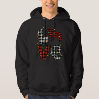 Rough Collie Dog Lovers Matching Xmas Buffalo Plai Hoodie
