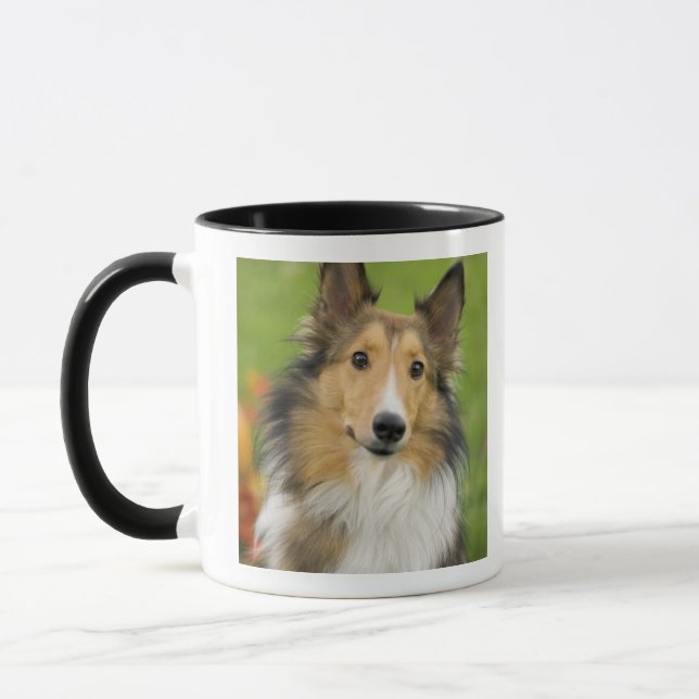 Rough Collie, dog Mug (Left)