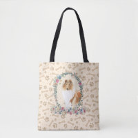 Rough Collie Dog Paw Print & Dog Bone Cute 