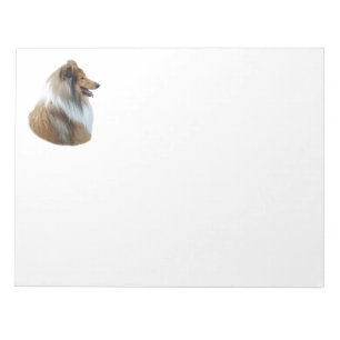 Rough Collie dog portrait photo Notepad