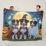 Rough Collie Dogs Pumpkin Halloween Funny Fleece Blanket<br><div class="desc">A playful Halloween scene featuring a mischievous little pup peeking out of a carved pumpkin,  surrounded by spooky-fun fall vibes. With cheeky charm and autumn colours,  it’s the perfect touch of humour for the season.</div>
