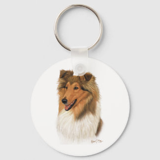 Rough Collie Key Ring