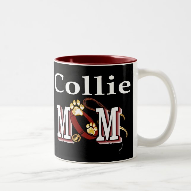 Rough Collie Mum Gifts Two-Tone Coffee Mug (Right)