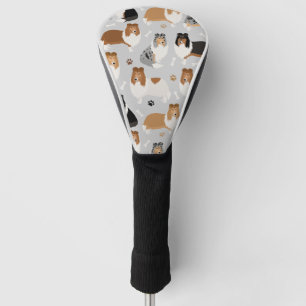 Rough Collie Paws and Bones Golf Head Cover