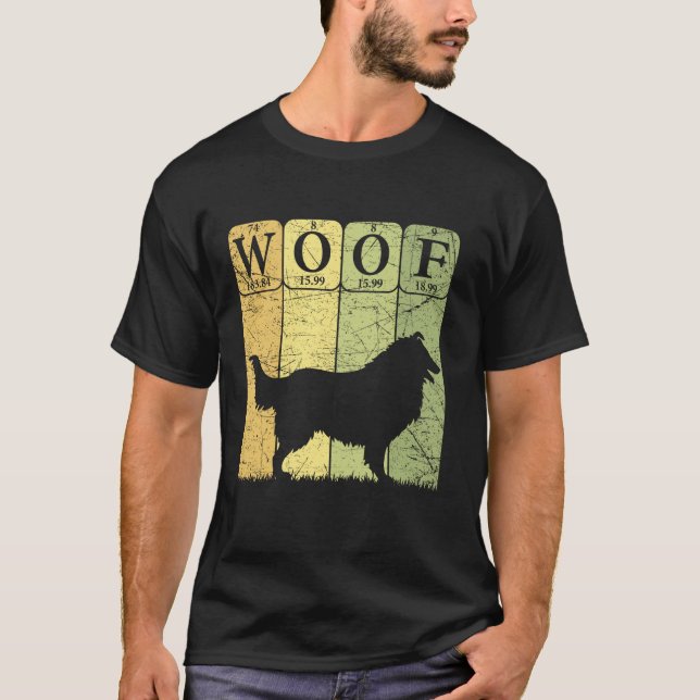 Rough Collie Periodic Table Elements Rough Collie  T-Shirt (Front)