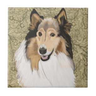 Rough Collie Portrait Tile
