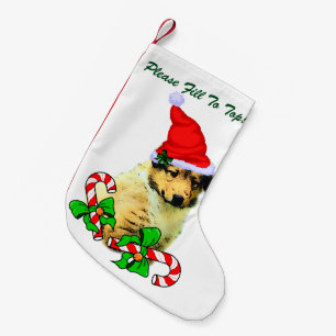 Rough Collie Puppy Christmas Small Christmas Stocking
