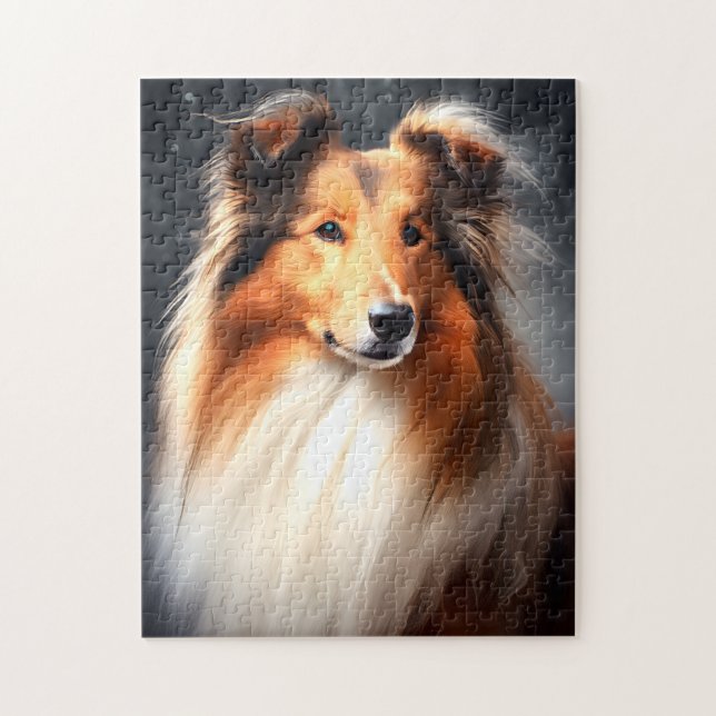 Rough Collie Puzzle (Vertical)