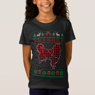 Rough Collie Red Plaid Buffalo Funny Ugly Christma T-Shirt