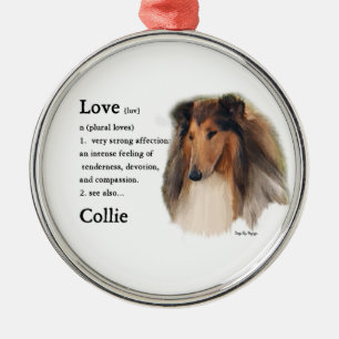 Rough Collie See Also Metal Tree Decoration