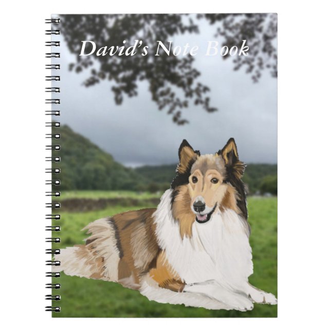 Rough Collie Spiral Notebook (Front)