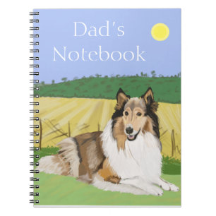 Rough Collie with fields  Notebook