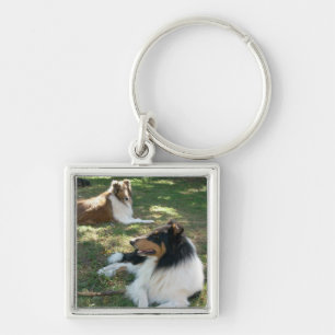 Rough Collies Key Ring