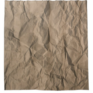 Rough crumpled paper: recycled texture shower curtain