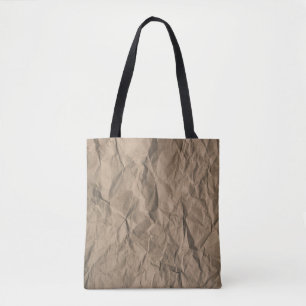 Rough crumpled paper: recycled texture tote bag