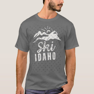 Rough Distressed Ski Idaho T-Shirt